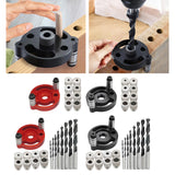 Maxbell Self Centering Doweling Tool Sleeve Tool Durable for Woodworking Joinery Drill sleeve red