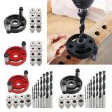 Maxbell Self Centering Doweling Tool Sleeve Tool Durable for Woodworking Joinery Drill sleeve red