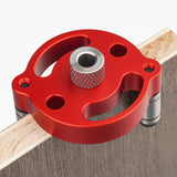 Maxbell Self Centering Doweling Tool Sleeve Tool Durable for Woodworking Joinery Drill sleeve red
