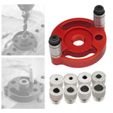 Maxbell Self Centering Doweling Tool Sleeve Tool Durable for Woodworking Joinery Drill sleeve red
