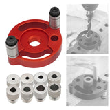Maxbell Self Centering Doweling Tool Sleeve Tool Durable for Woodworking Joinery Drill sleeve red