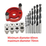 Maxbell Self Centering Doweling Tool Sleeve Tool Durable for Woodworking Joinery Drill Bit Drill Bush red