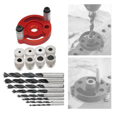 Maxbell Self Centering Doweling Tool Sleeve Tool Durable for Woodworking Joinery Drill Bit Drill Bush red