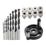 Maxbell Self Centering Doweling Tool Sleeve Tool Durable for Woodworking Joinery Drill Bit Drill Bush black