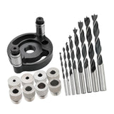 Maxbell Self Centering Doweling Tool Sleeve Tool Durable for Woodworking Joinery Drill Bit Drill Bush black