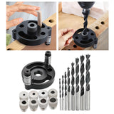 Maxbell Self Centering Doweling Tool Sleeve Tool Durable for Woodworking Joinery Drill Bit Drill Bush black