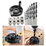 Maxbell Self Centering Doweling Tool Sleeve Tool Durable for Woodworking Joinery Drill Bit Drill Bush black