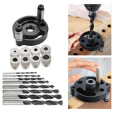 Maxbell Self Centering Doweling Tool Sleeve Tool Durable for Woodworking Joinery Drill Bit Drill Bush black