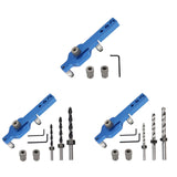 Maxbell Dowel Drill Joinery Kits 6/8/10mm Drill Bushings for DIY Furniture with Wrench