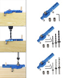 Maxbell Dowel Drill Joinery Kits 6/8/10mm Drill Bushings for DIY Furniture with Wrench