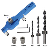 Maxbell Dowel Drill Joinery Kits 6/8/10mm Drill Bushings for DIY Furniture Carbon Steel Drills