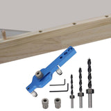 Maxbell Dowel Drill Joinery Kits 6/8/10mm Drill Bushings for DIY Furniture Carbon Steel Drills