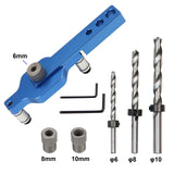 Maxbell Dowel Drill Joinery Kits 6/8/10mm Drill Bushings for DIY Furniture HSS Drills