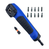 Maxbell Right Angle Adapter Accessories for Drilling or Driving in Tight Space Blue(with 10 P bits)