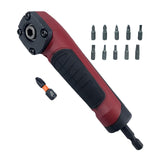 Maxbell Right Angle Adapter Accessories for Drilling or Driving in Tight Space Red(with 10 P bits)