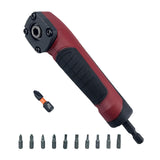 Maxbell Right Angle Adapter Accessories for Drilling or Driving in Tight Space Red(with 10 P bits)