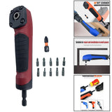Maxbell Right Angle Adapter Accessories for Drilling or Driving in Tight Space Red(with 10 P bits)