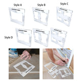 Maxbell Acrylic Slotting Joint Templates Bow Tie Joint for Woodworking Tool Style A