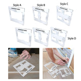 Maxbell Acrylic Slotting Joint Templates Bow Tie Joint for Woodworking Tool Style A