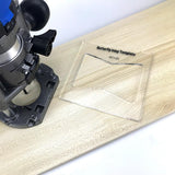 Maxbell Acrylic Slotting Joint Templates Bow Tie Joint for Woodworking Tool Style A