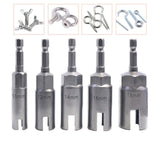 Maxbell 1/4" Slot Wing Nuts Drill Bit Power Tool for Panel Nuts, Screws Eye, C Hook 80mmx10mm