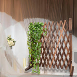 Maxbell Expandable Wood Fence Foldable Garden Screen Panel for Yard Courtyard Home