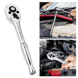 Maxbell Two Way Ratchet Handle Professional Heavy Duty Steel Sturdy Wrench Tool 1/4