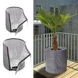 Maxbell Multifuntional Winter Plant Freeze Covers Reusable for Winter Potted Flowers Large Gray