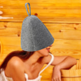 Maxbell Felt Bath Hat Russian Bath Hat for Steam Room Bathroom Accessories Unisex Grey