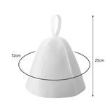 Maxbell Felt Bath Hat Russian Bath Hat for Steam Room Bathroom Accessories Unisex White