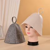 Maxbell Felt Bath Hat Russian Bath Hat for Steam Room Bathroom Accessories Unisex White