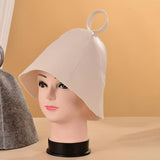 Maxbell Felt Bath Hat Russian Bath Hat for Steam Room Bathroom Accessories Unisex White