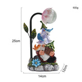 Maxbell Solar Statue Light Cute Sculpture Ornament Solar Powered Lamp for Backyard Bird House