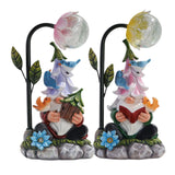 Maxbell Solar Statue Light Cute Sculpture Ornament Solar Powered Lamp for Backyard Bird House