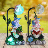 Maxbell Solar Statue Light Cute Sculpture Ornament Solar Powered Lamp for Backyard Bird House