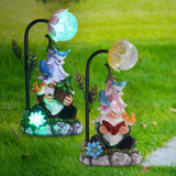 Maxbell Solar Statue Light Cute Sculpture Ornament Solar Powered Lamp for Backyard Bird House