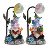 Maxbell Solar Statue Light Cute Sculpture Ornament Solar Powered Lamp for Backyard Bird House