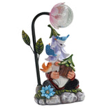 Maxbell Solar Statue Light Cute Sculpture Ornament Solar Powered Lamp for Backyard Bird House
