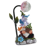 Maxbell Solar Statue Light Cute Sculpture Ornament Solar Powered Lamp for Backyard Bird House