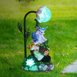 Maxbell Solar Statue Light Cute Sculpture Ornament Solar Powered Lamp for Backyard Bird House