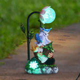 Maxbell Solar Statue Light Cute Sculpture Ornament Solar Powered Lamp for Backyard Bird House