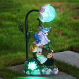 Maxbell Solar Statue Light Cute Sculpture Ornament Solar Powered Lamp for Backyard Bird House