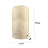 Maxbell Plant Cover Protecting Bag Winter Shrub Jacket Cold Frost Protection Beige 80cmx100cm