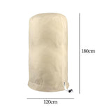 Maxbell Plant Cover Protecting Bag Winter Shrub Jacket Cold Frost Protection Beige 120cmx180cm