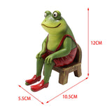 Maxbell Novelty Frog Figurine Resin Animal Sculpture for Housewarming Decor Gift Red