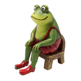 Maxbell Novelty Frog Figurine Resin Animal Sculpture for Housewarming Decor Gift Red