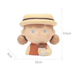 Maxbell Flower Planter Makeup Brush Holder Resin for Garden Office Holiday Gift Milk Tea