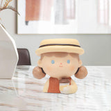 Maxbell Flower Planter Makeup Brush Holder Resin for Garden Office Holiday Gift Milk Tea