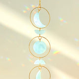 Maxbell Hanging Pendant Prisms Decor with Chain Ornament for Wall Car Decoration Green