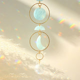 Maxbell Hanging Pendant Prisms Decor with Chain Ornament for Wall Car Decoration Green